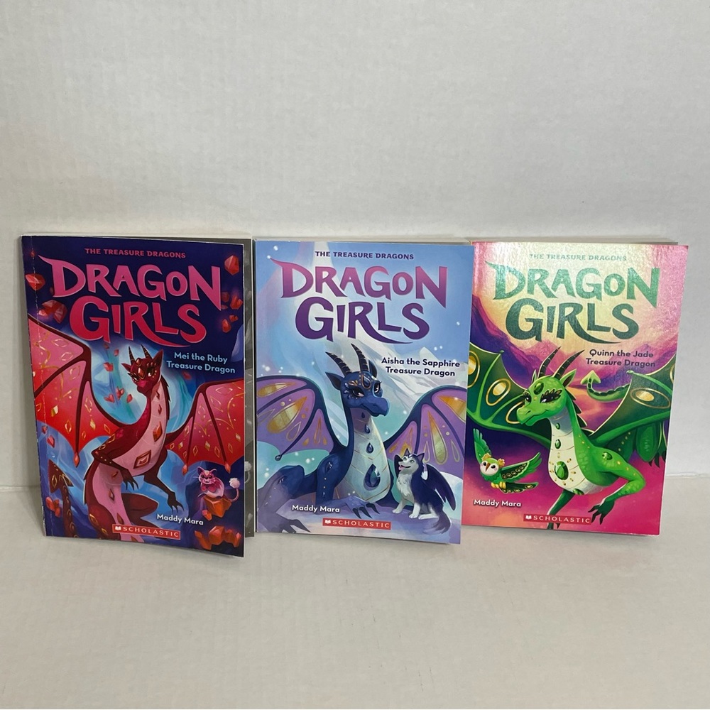Dragon Girls book series - #4, 5 and 6. by Maddy Mara, the Treasure Dragons